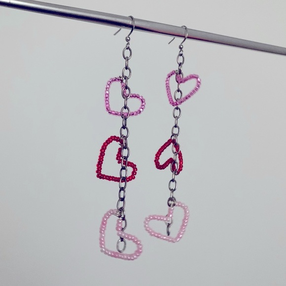 Handmade Valentine’s Earrings - Picture 2 of 4